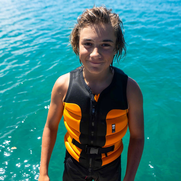 Follow Global Youth Life Jacket - Black/Orange