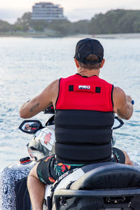 Pro Guarding Jet Ski Life Vest - Black and Red