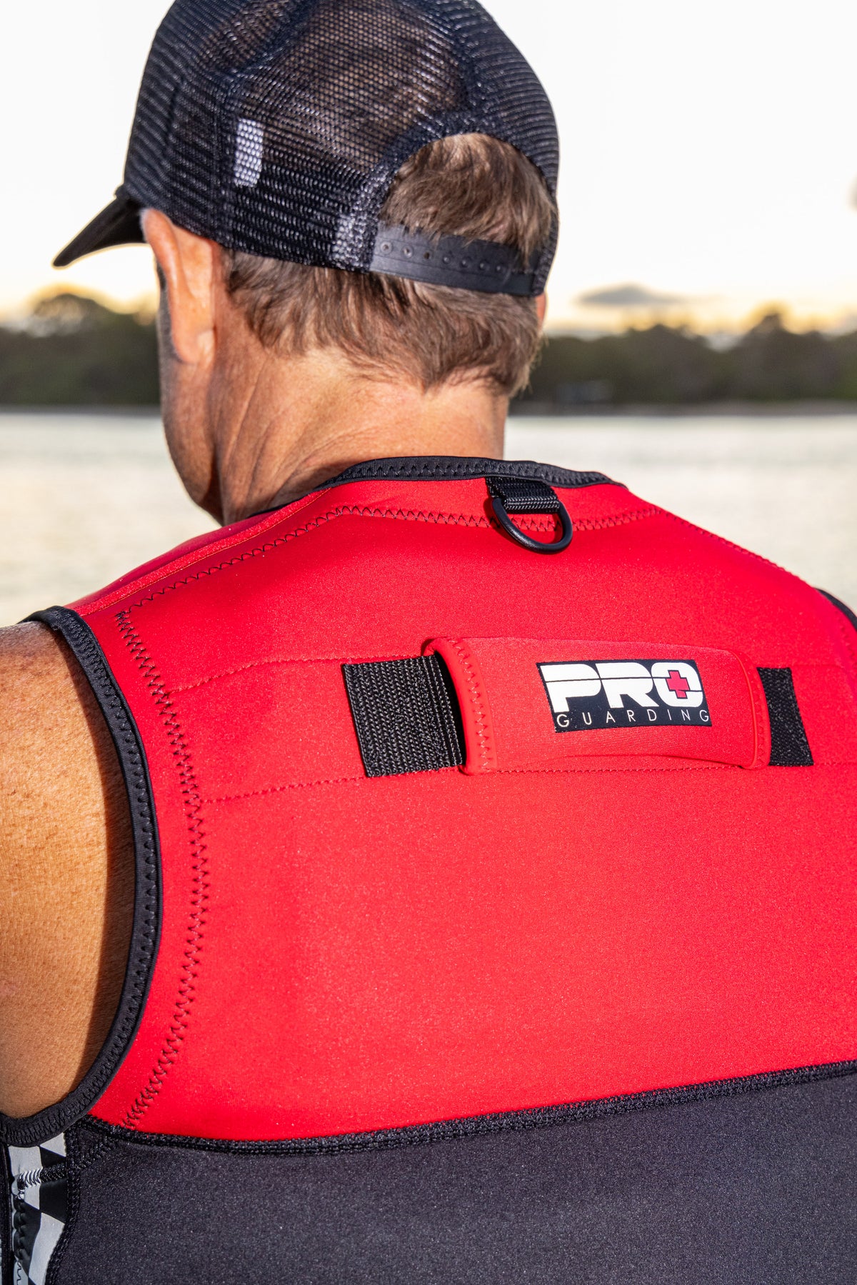 Pro Guarding Jet Ski Life Vest - Black and Red