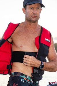 Pro Guarding Jet Ski Life Vest - Black and Red