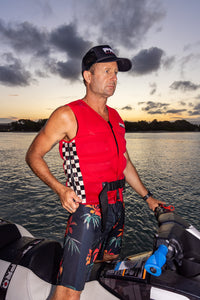 Pro Guarding Jet Ski Life Vest - Solid Red
