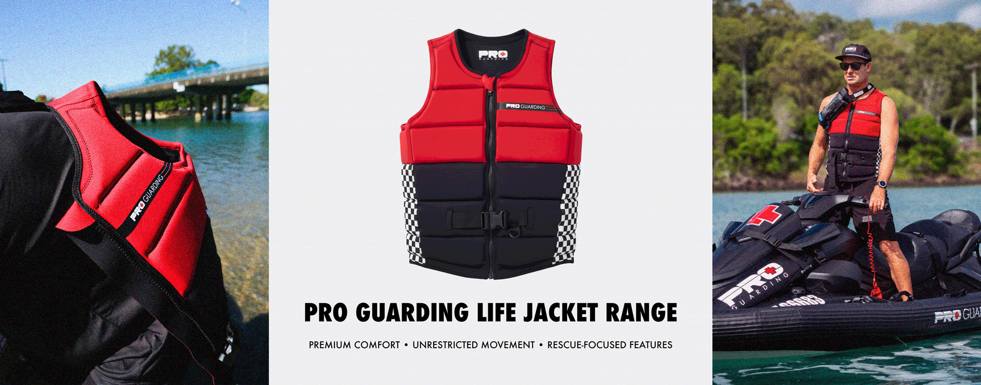 Rotating GOF of Pro Guarding Red Life Jacket